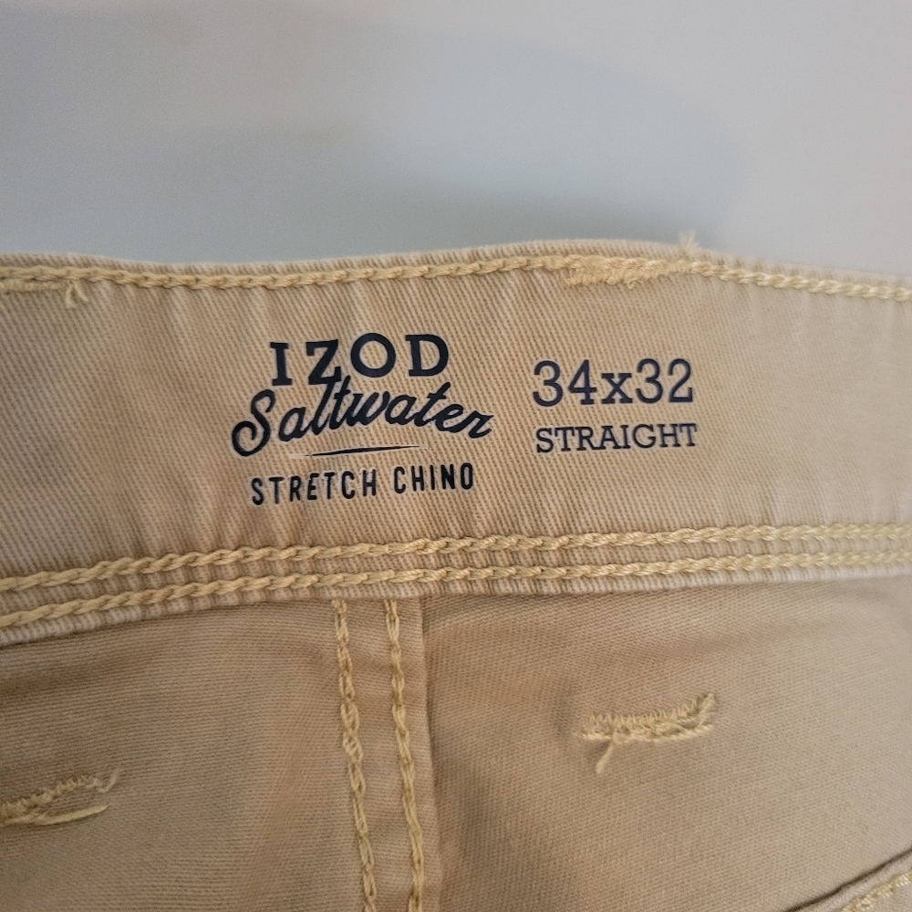 Izod Men's Saltwater Wash Straight Fit Stretch Chino - Picture 9 of 9